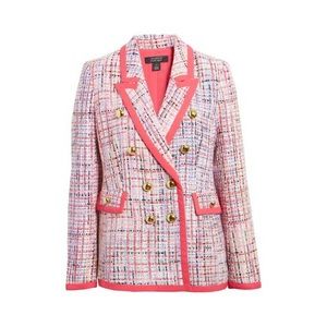 HALOGEN x Atlantic-Pacific Tweed Blazer Pink Multi